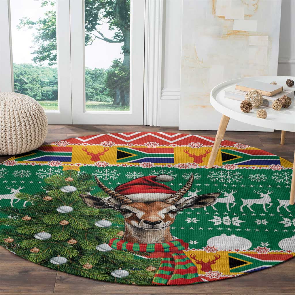 South Africa Springbok Round Carpet Christmas Tree - Lightning Art LT18