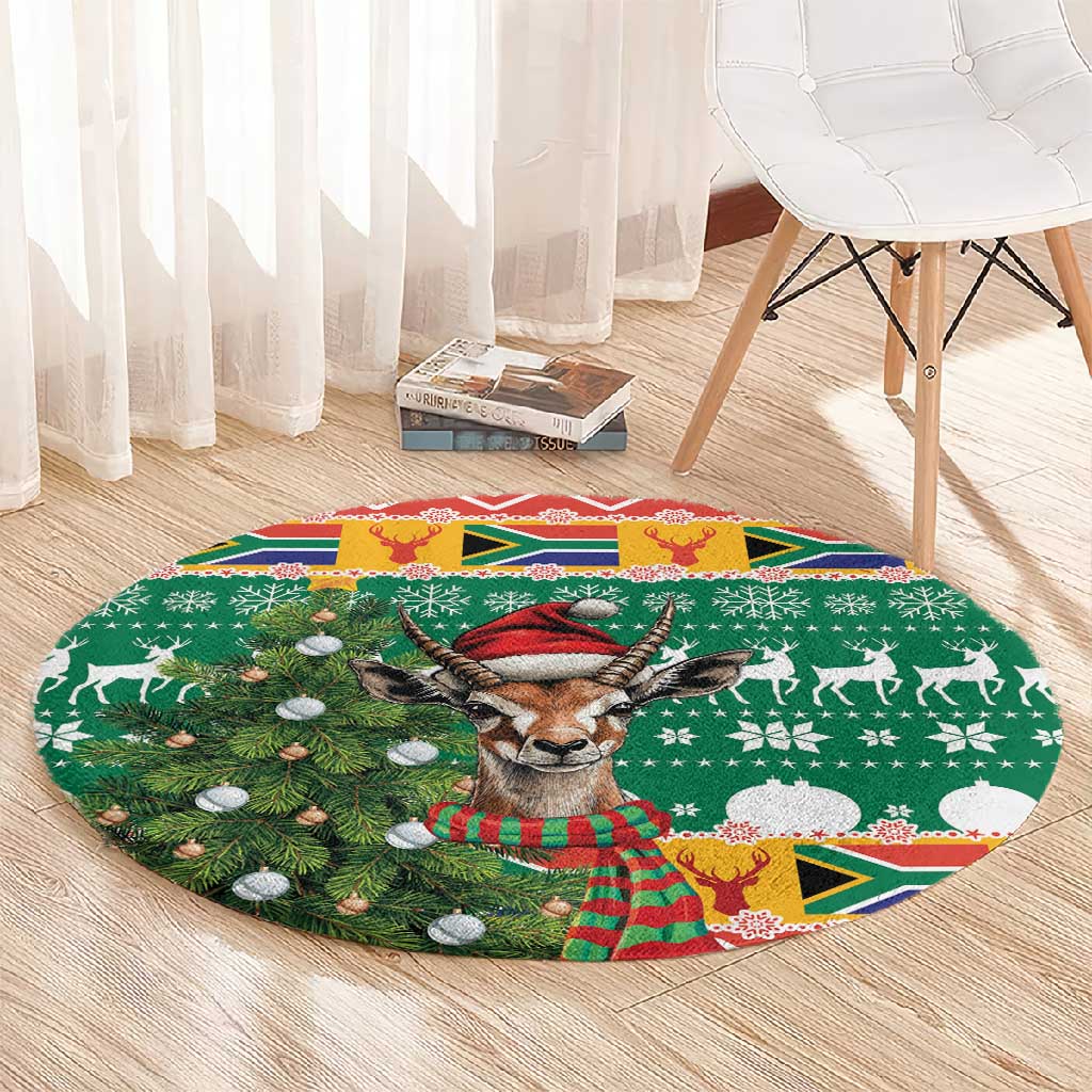 South Africa Springbok Round Carpet Christmas Tree - Lightning Art LT18
