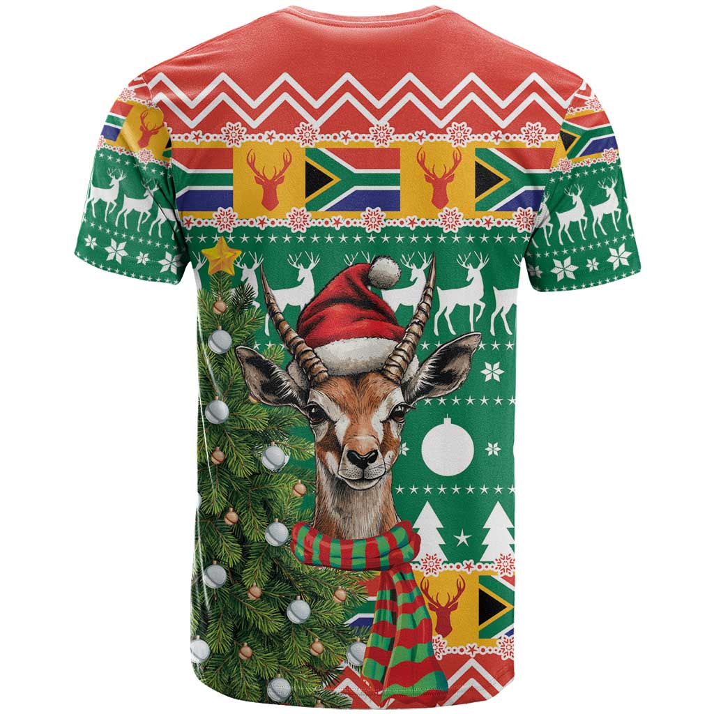 South Africa Springbok T shirt Christmas Tree - Lightning Art LT18