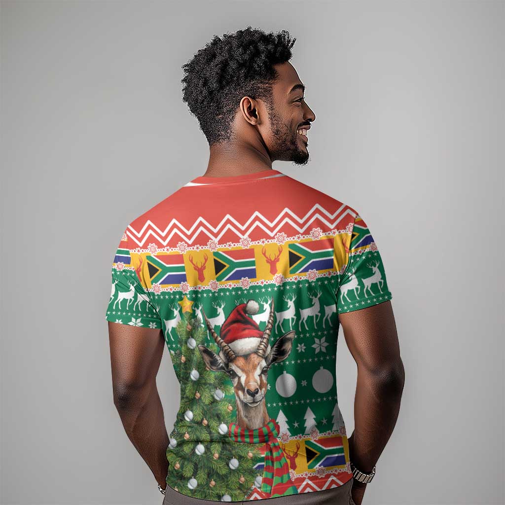 South Africa Springbok T shirt Christmas Tree - Lightning Art LT18