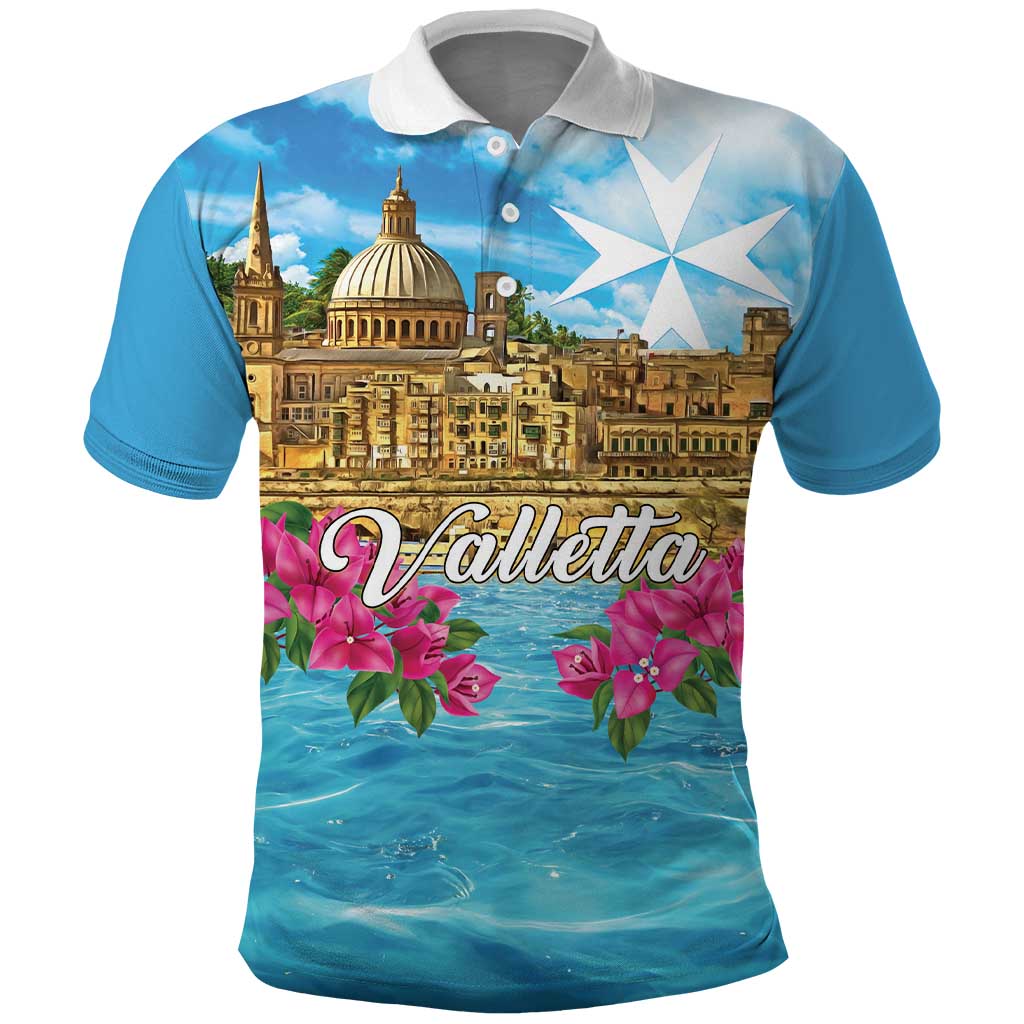 Personalized Malta Polo Shirt Valletta Capital Maltese Cross LT18