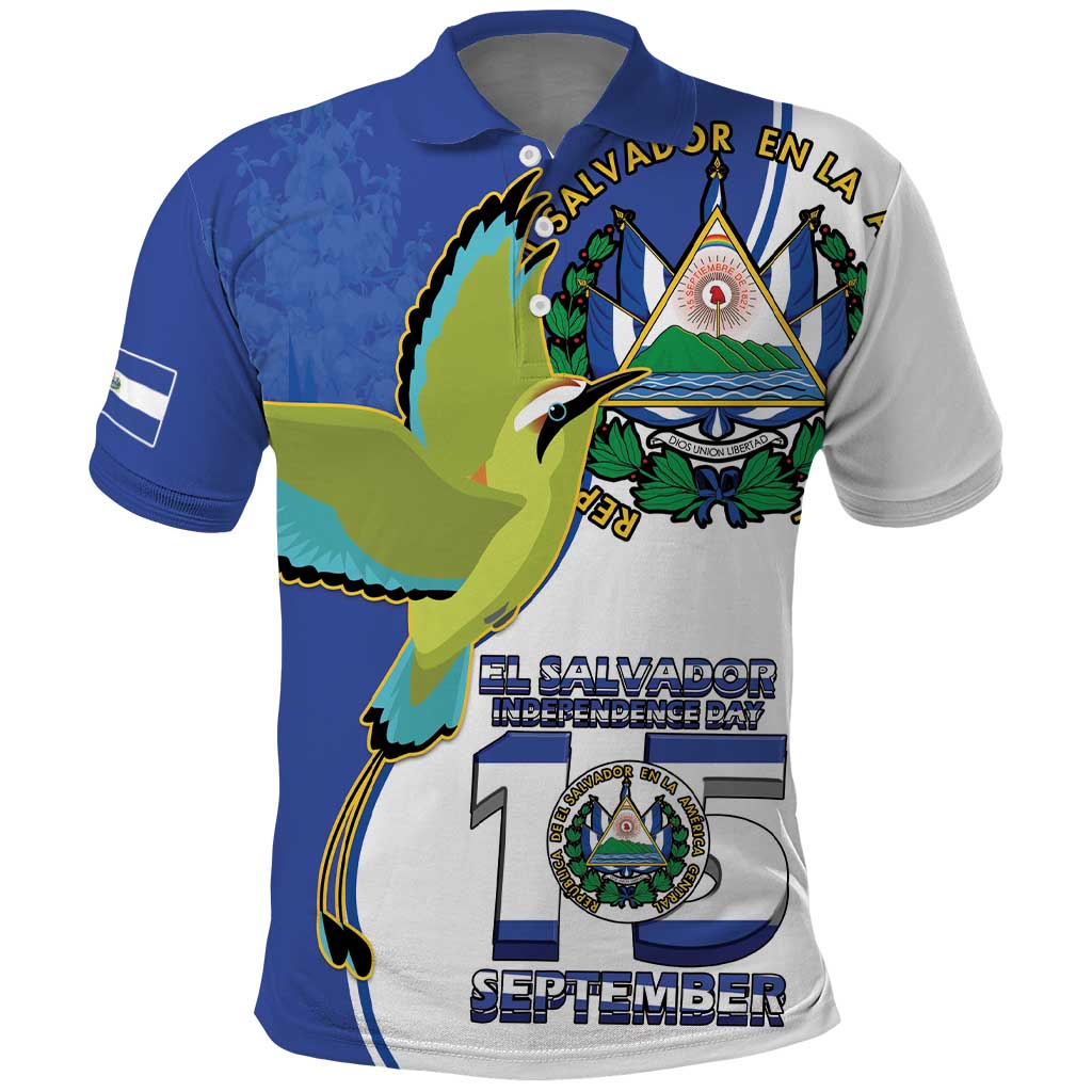 El Salvador Independence Day Polo Shirt Dios Union Libertad LT18