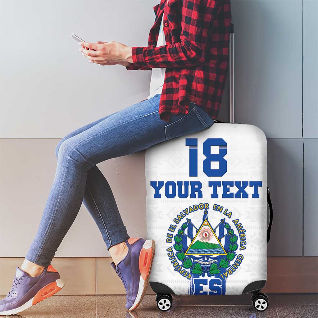 Custom El Salvador Football Luggage Cover La Selecta Sporty Style LT18