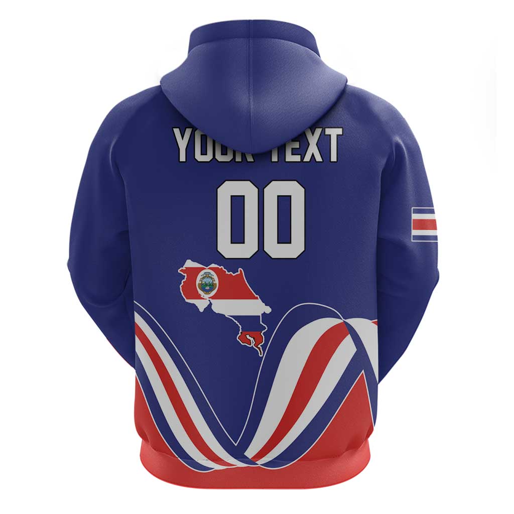 Custom Costa Rica Independence Day Hoodie Turdus Grayi Bird With Coat Of Arms LT18