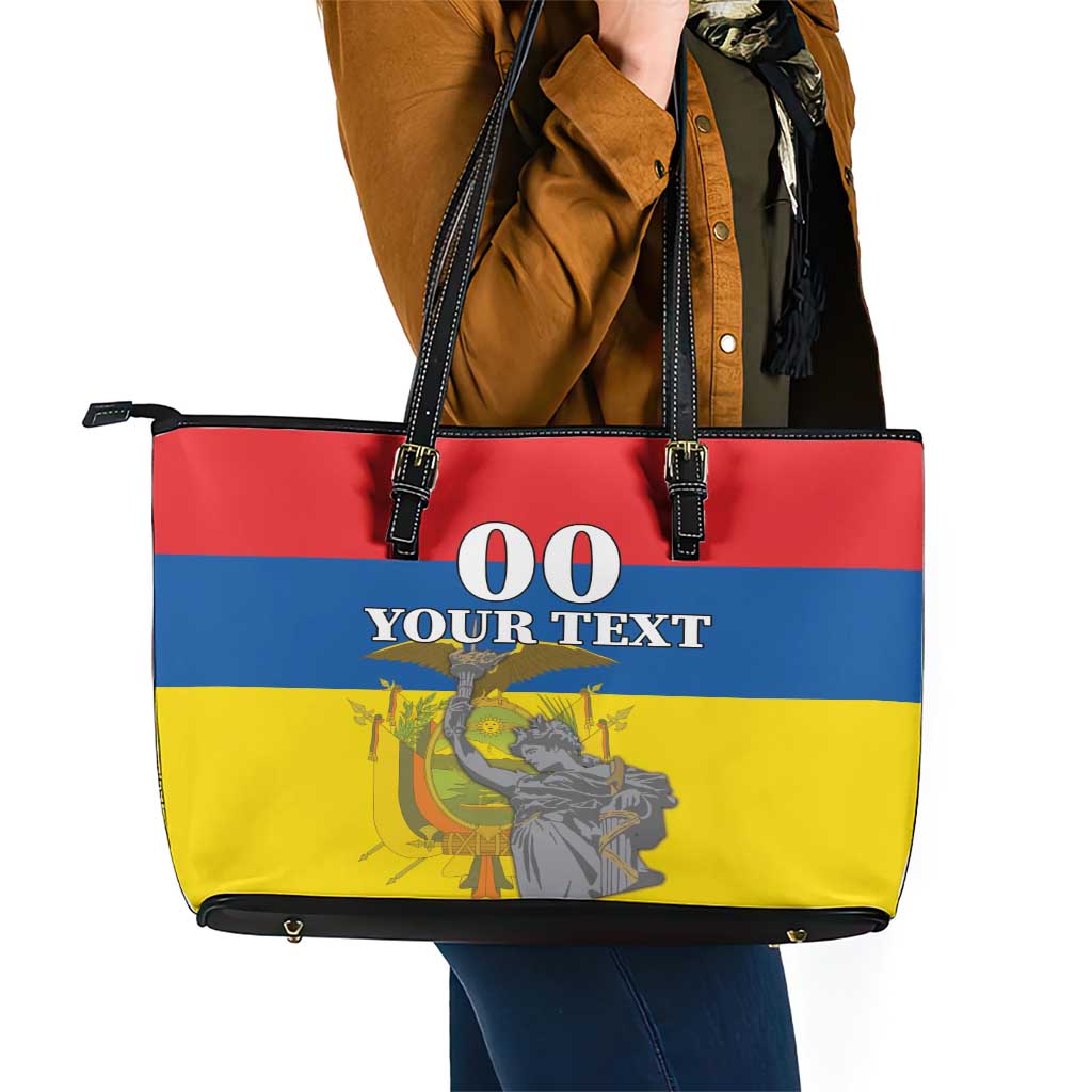Custom Ecuador Independence Day 1809 Leather Tote Bag Monumento a la Independencia LT18