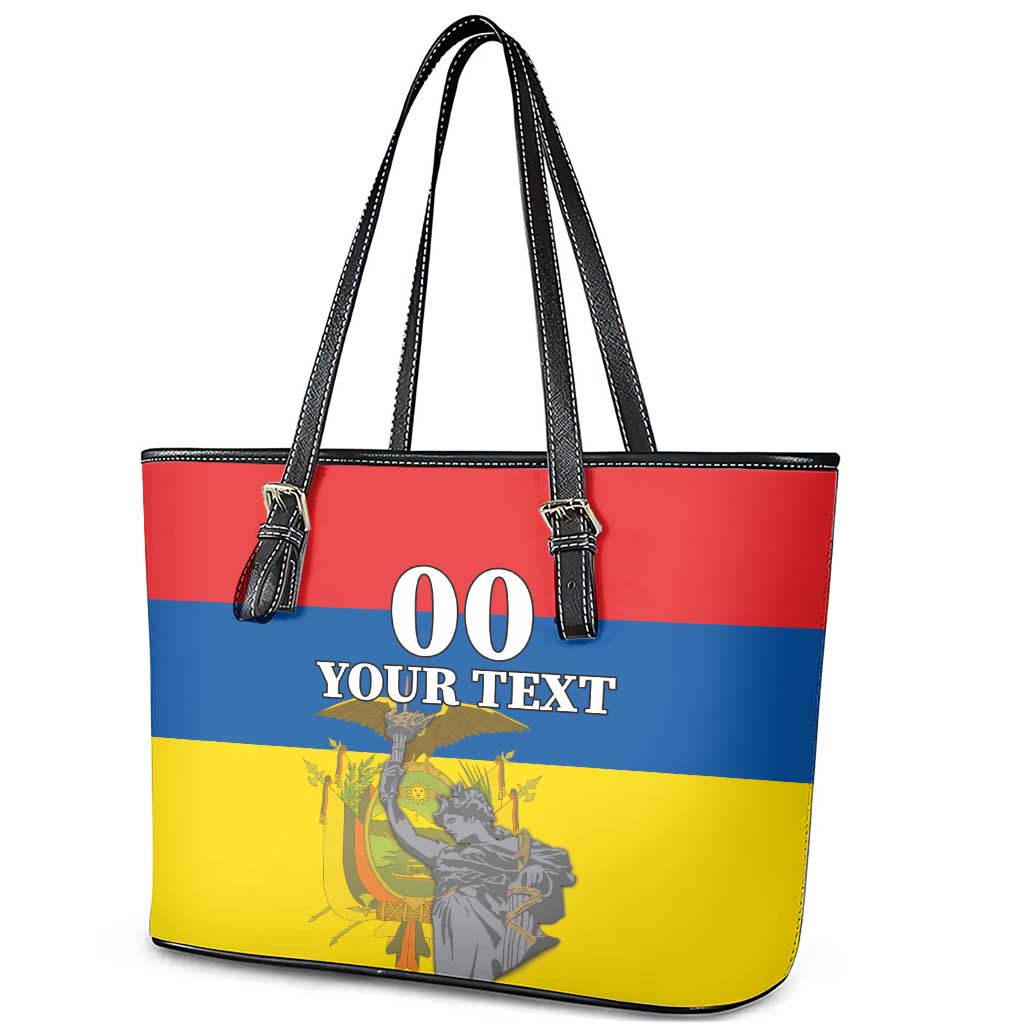 Custom Ecuador Independence Day 1809 Leather Tote Bag Monumento a la Independencia LT18