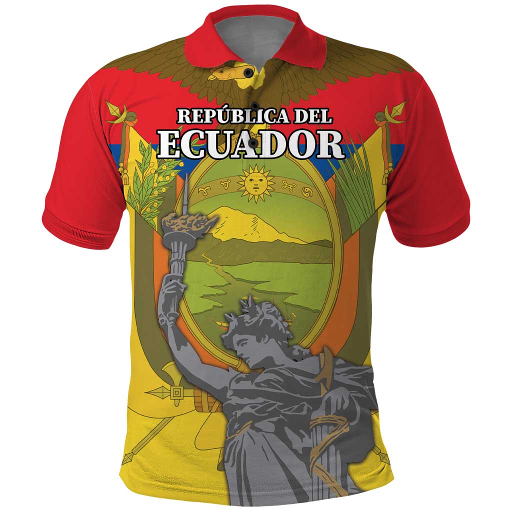 Custom Ecuador Independence Day 1809 Polo Shirt Monumento a la Independencia LT18