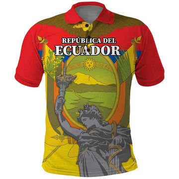Custom Ecuador Independence Day 1809 Polo Shirt Monumento a la Independencia LT18