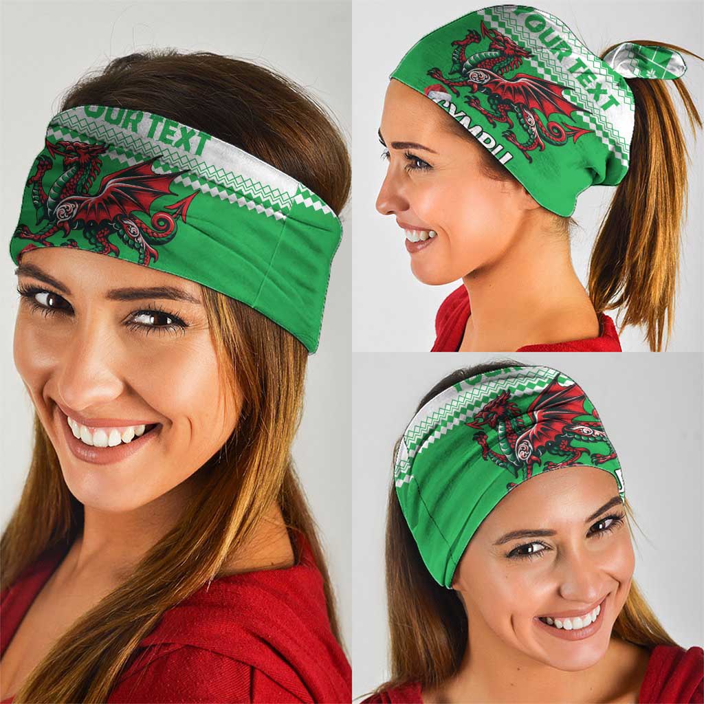 Personalized Wales Christmas Dragon Neck Gaiter Nadolig Llawen Green Version LT18