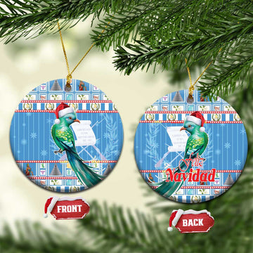 Guatemala Christmas Ceramic Ornament Resplendent Queztal Libre Crezca Fecundo LT18