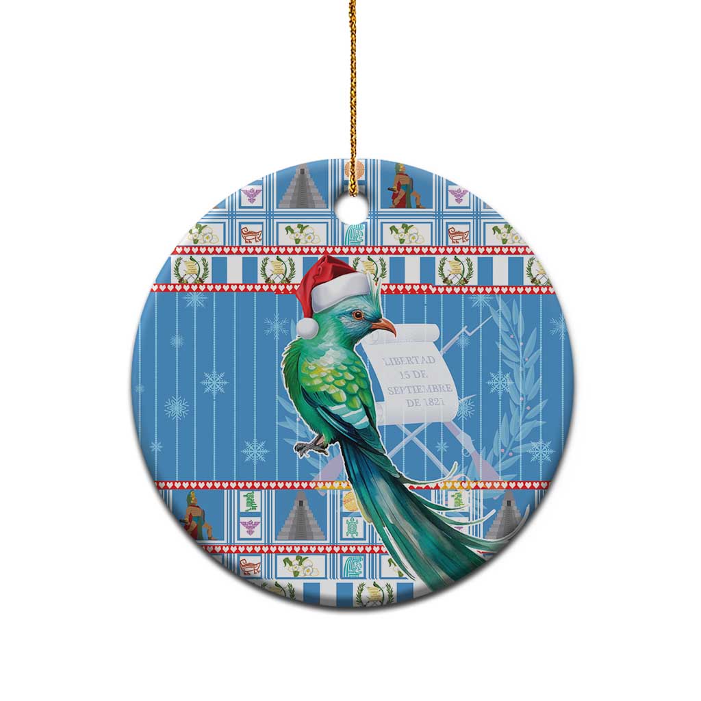 Guatemala Christmas Ceramic Ornament Resplendent Queztal Libre Crezca Fecundo LT18