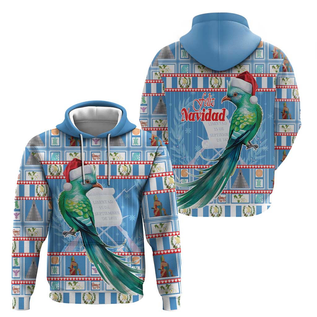 Guatemala Christmas Hoodie Resplendent Queztal Libre Crezca Fecundo LT18