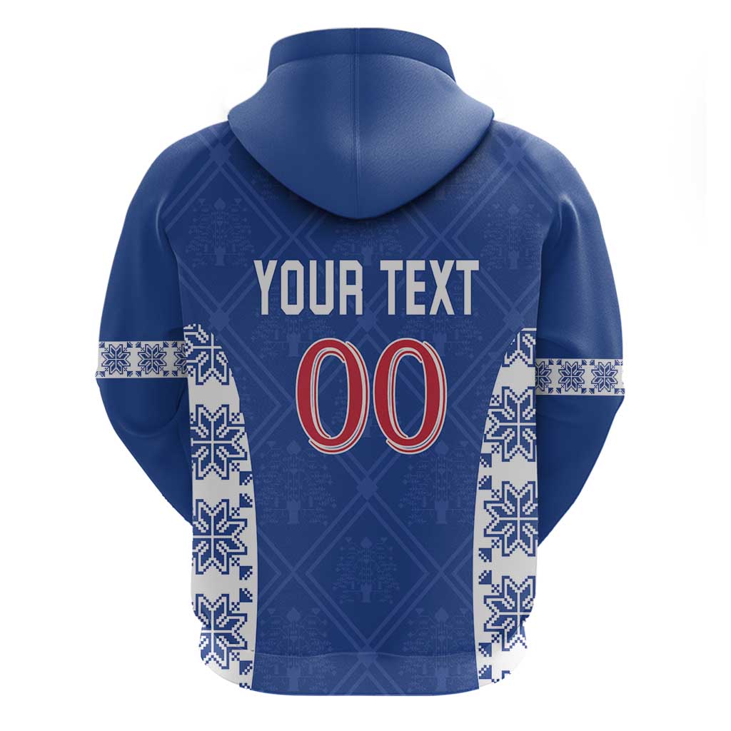 Custom Moldova Football Hoodie Tricolorii Tree Of Life Blue Version LT18