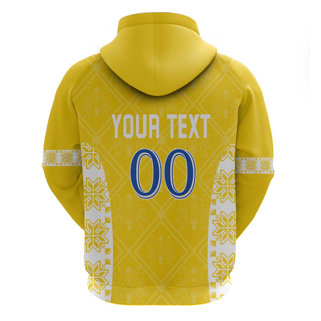 Custom Moldova Football Hoodie Tricolorii Tree Of Life Yellow Version LT18