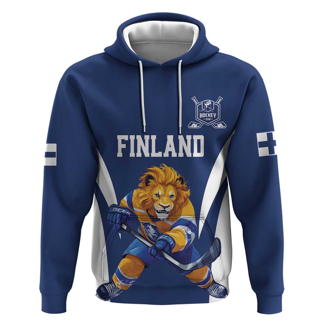 Custom Finland Hockey Hoodie Suomi Leijonat Mascot LT18