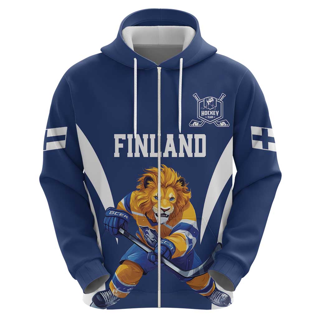 Custom Finland Hockey Hoodie Suomi Leijonat Mascot LT18