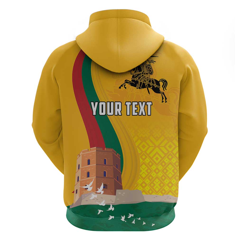 Personalized Lithuania Independence Restoration Day Hoodie Gediminas Tower Flag Style LT18