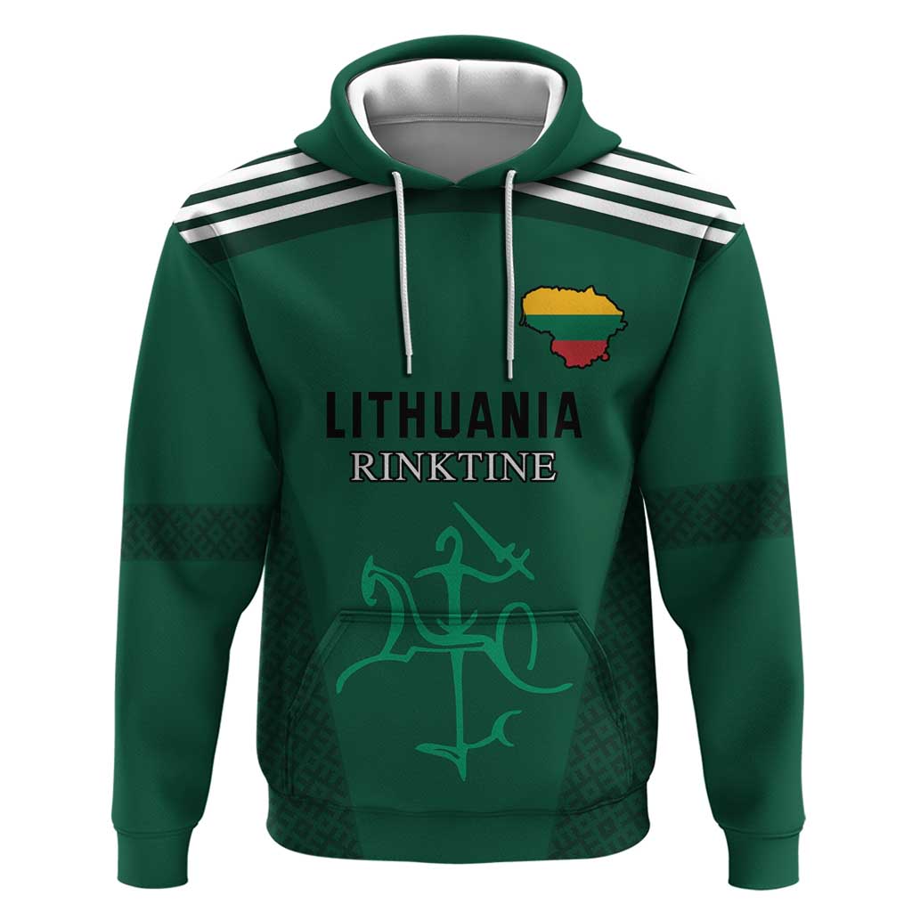 Custom Lithuania Football Hoodie Vytis Lithuanian Lietuva Green Version LT18
