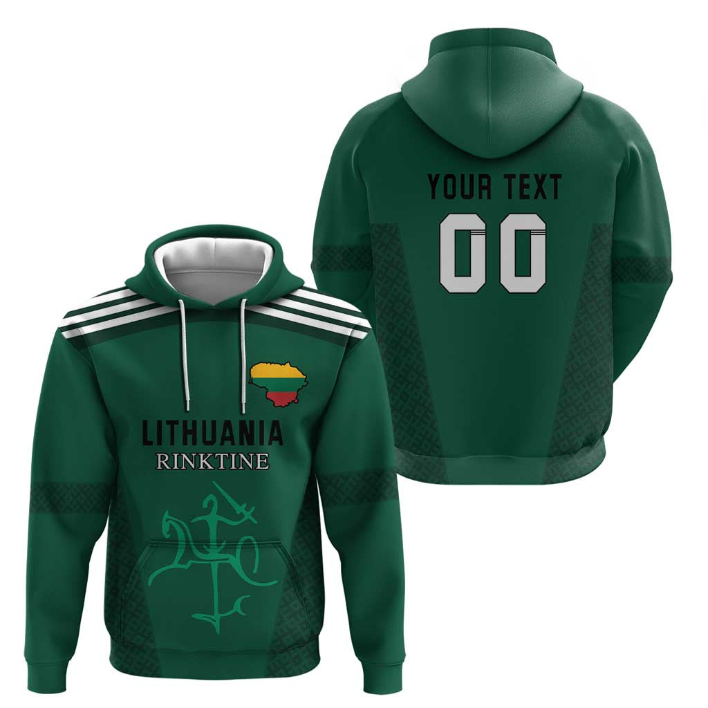 Custom Lithuania Football Hoodie Vytis Lithuanian Lietuva Green Version LT18