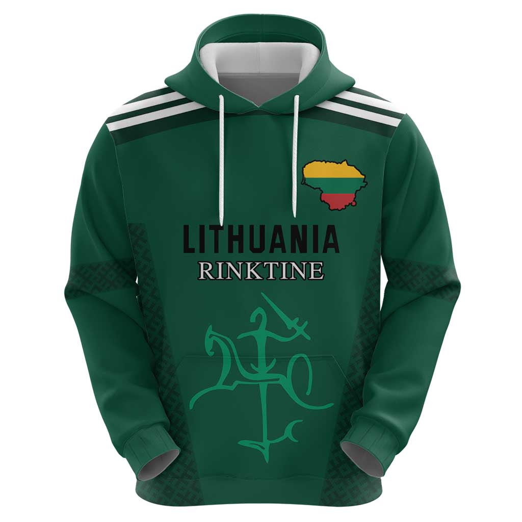 Custom Lithuania Football Hoodie Vytis Lithuanian Lietuva Green Version LT18