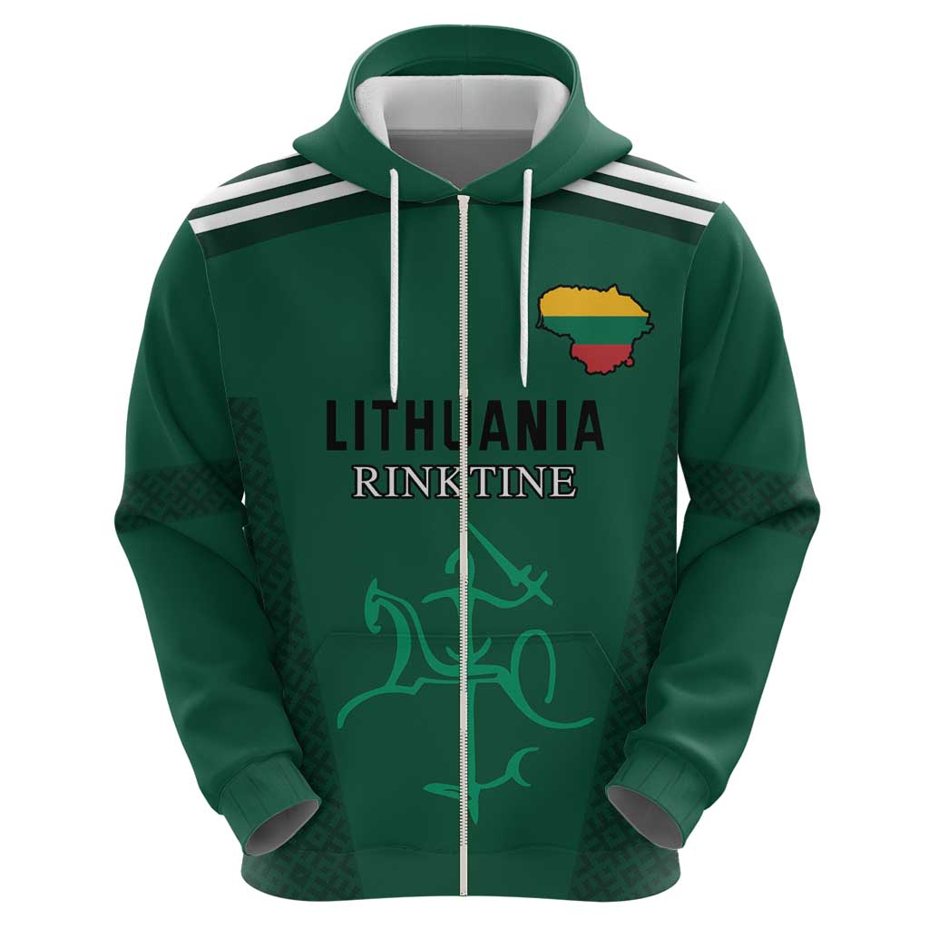 Custom Lithuania Football Hoodie Vytis Lithuanian Lietuva Green Version LT18