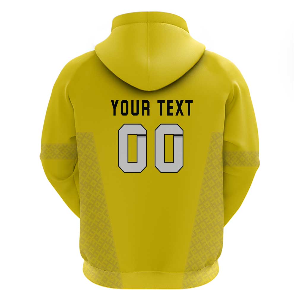 Custom Lithuania Football Hoodie Vytis Lithuanian Lietuva Yellow Version LT18