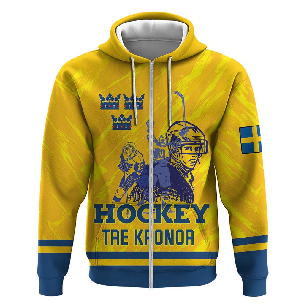 Custom Sweden Hockey Hoodie Tre Kronor Go Champions LT18