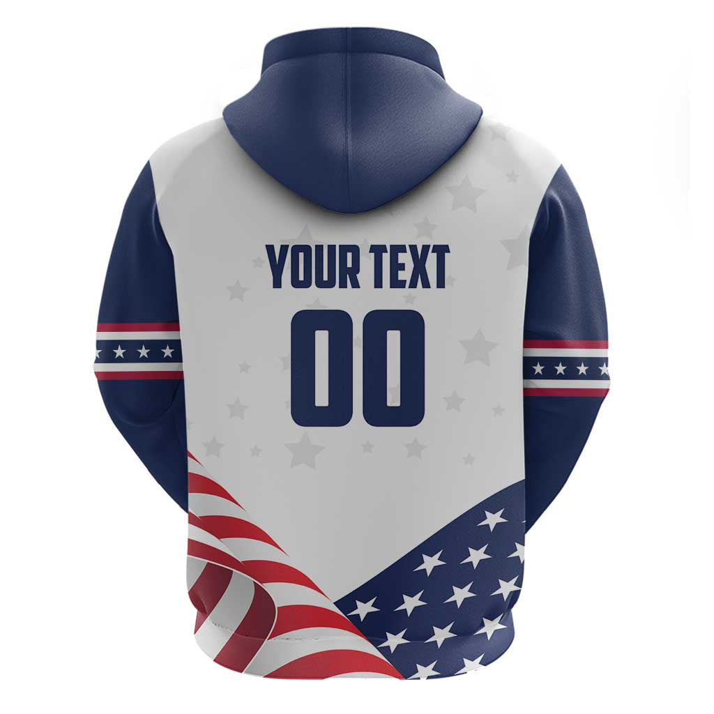 Custom USA Ice Hockey Hoodie Team United States Eagle Mascot LT18