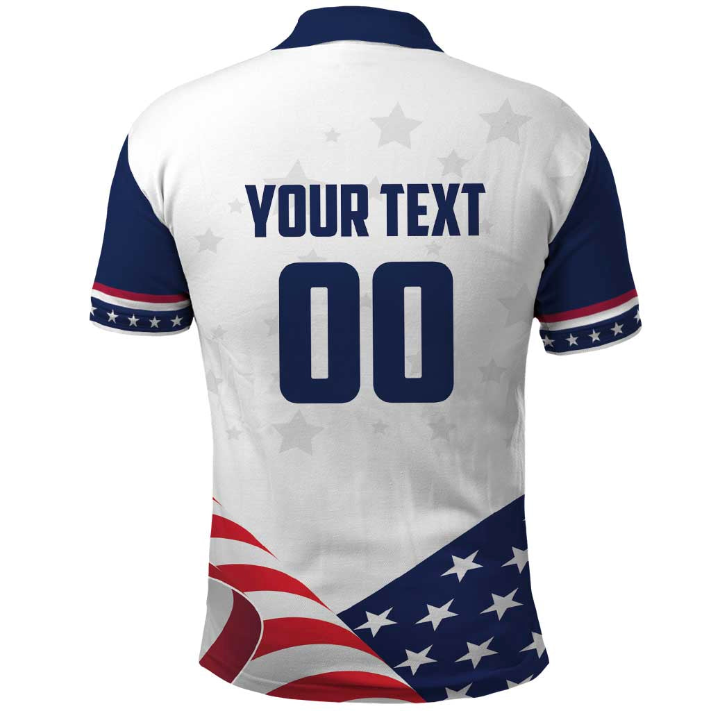 Custom USA Ice Hockey Polo Shirt Team United States Eagle Mascot LT18