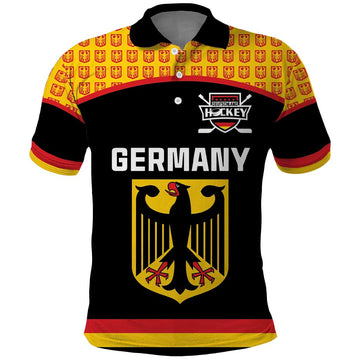 Custom Germany Hockey Polo Shirt Trager der Adler Flag Style LT18