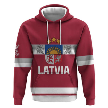 Custom Latvia Hockey Hoodie Latvijas Go Champions LT18