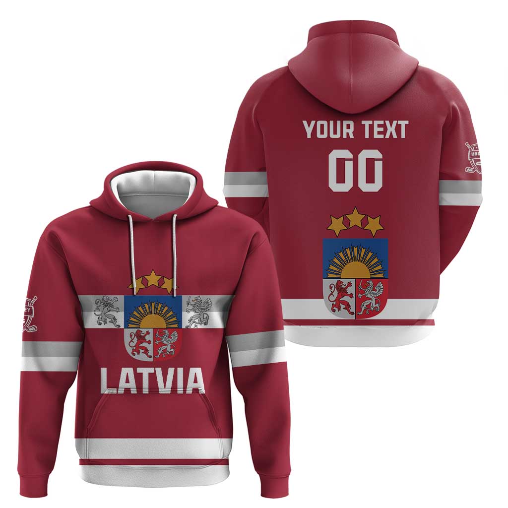 Custom Latvia Hockey Hoodie Latvijas Go Champions LT18