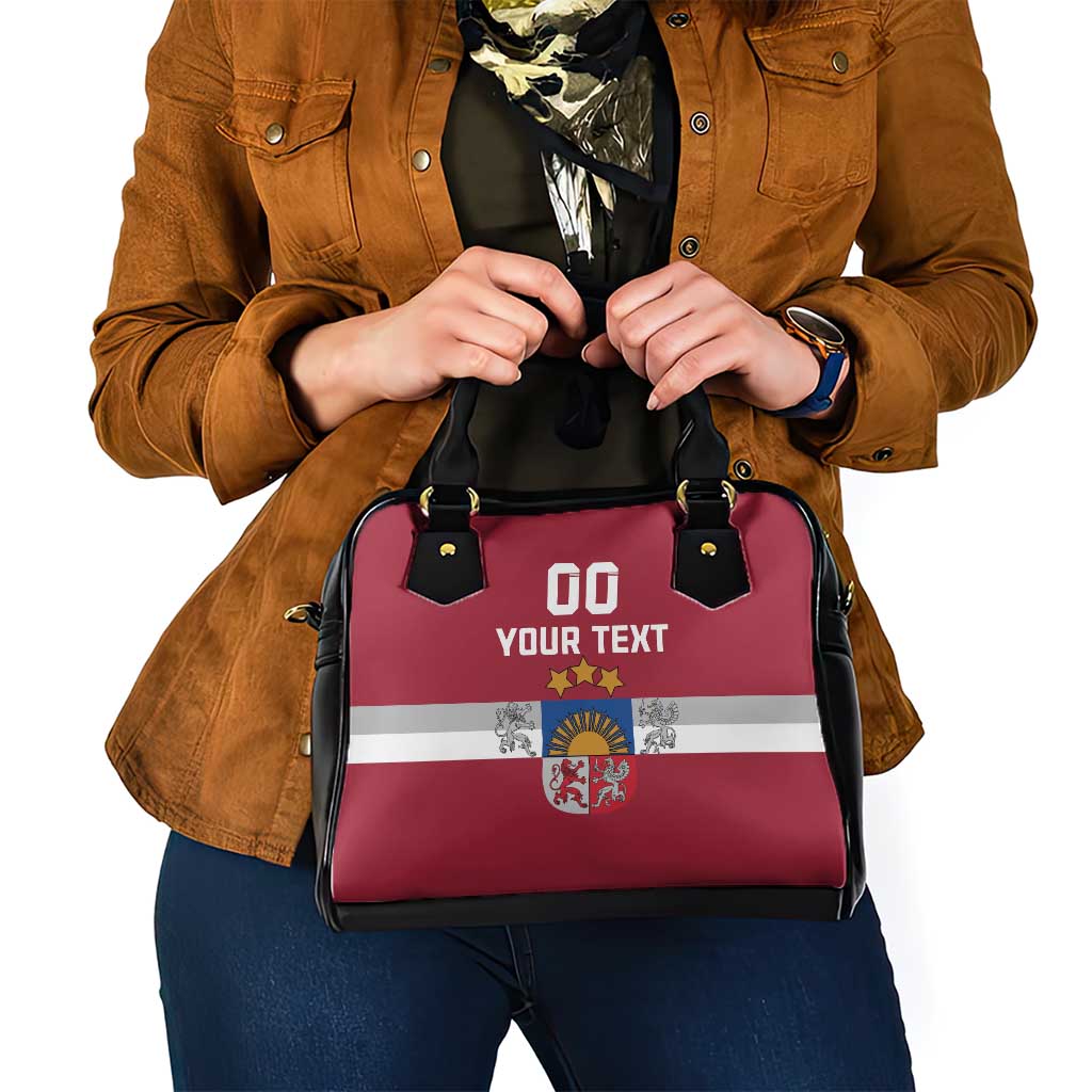 Custom Latvia Hockey Shoulder Handbag Latvijas Go Champions LT18