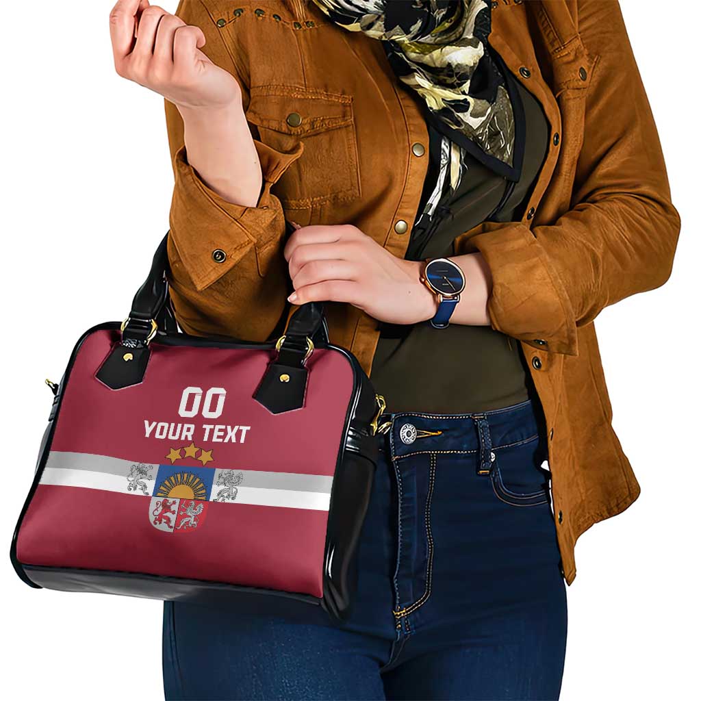 Custom Latvia Hockey Shoulder Handbag Latvijas Go Champions LT18