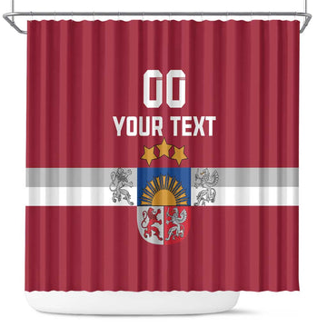Custom Latvia Hockey Shower Curtain Latvijas Go Champions LT18