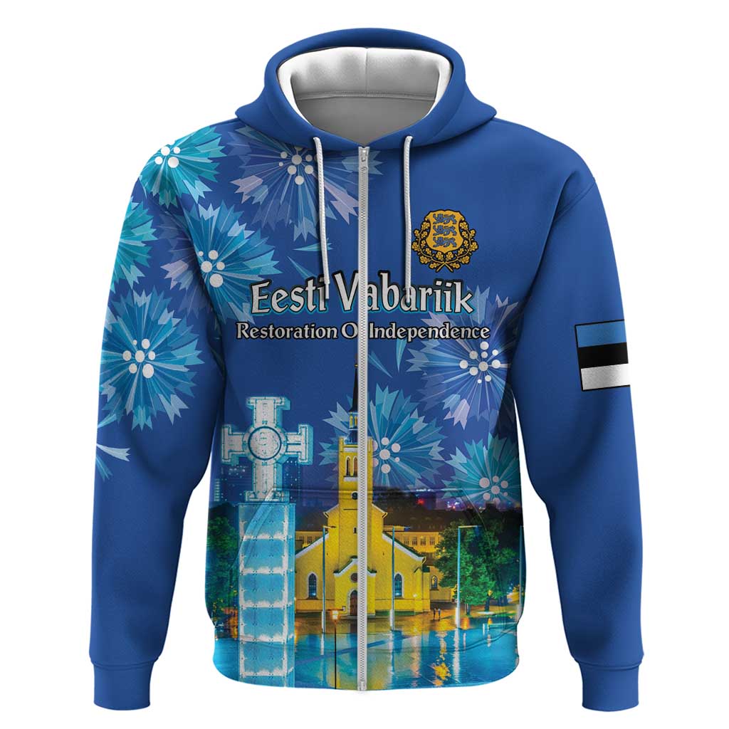 Personalized Estonian Restoration of Independence Hoodie Freedom Square Tallinn Capital LT18