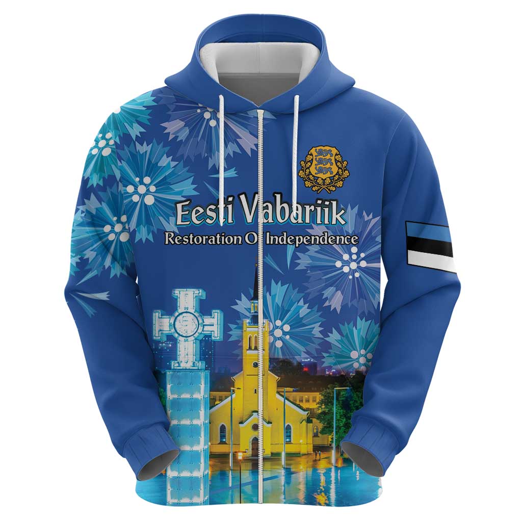 Personalized Estonian Restoration of Independence Hoodie Freedom Square Tallinn Capital LT18