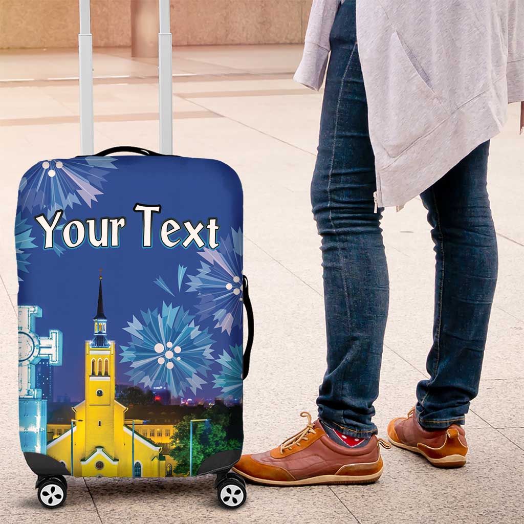Personalized Estonian Restoration of Independence Luggage Cover Freedom Square Tallinn Capital LT18