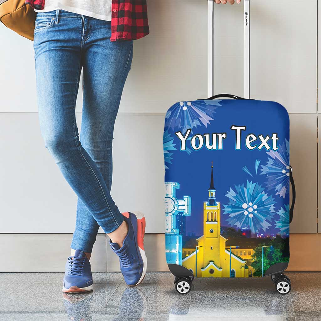 Personalized Estonian Restoration of Independence Luggage Cover Freedom Square Tallinn Capital LT18