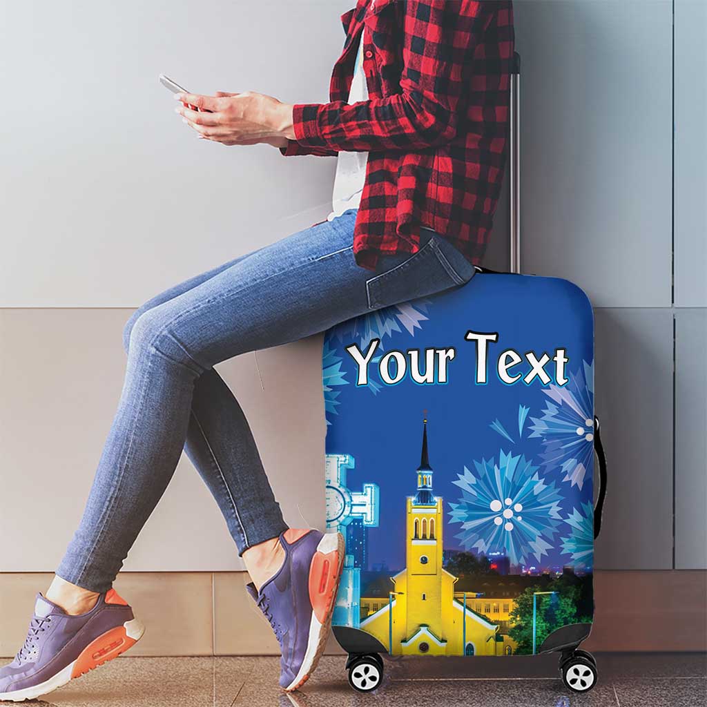 Personalized Estonian Restoration of Independence Luggage Cover Freedom Square Tallinn Capital LT18