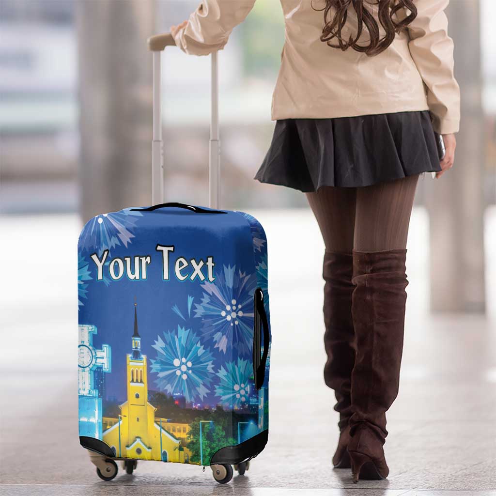 Personalized Estonian Restoration of Independence Luggage Cover Freedom Square Tallinn Capital LT18