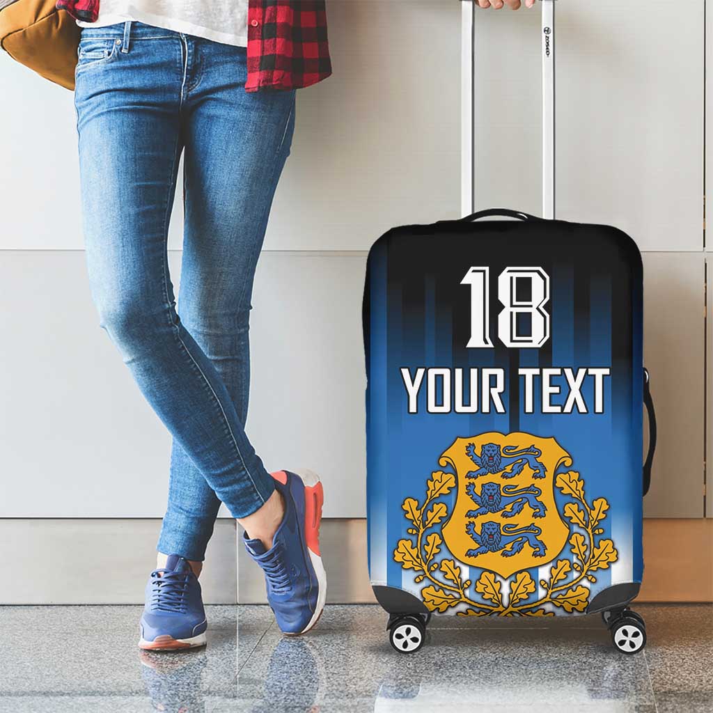 Custom Estonia Football Luggage Cover Come On Kalevipojad LT18