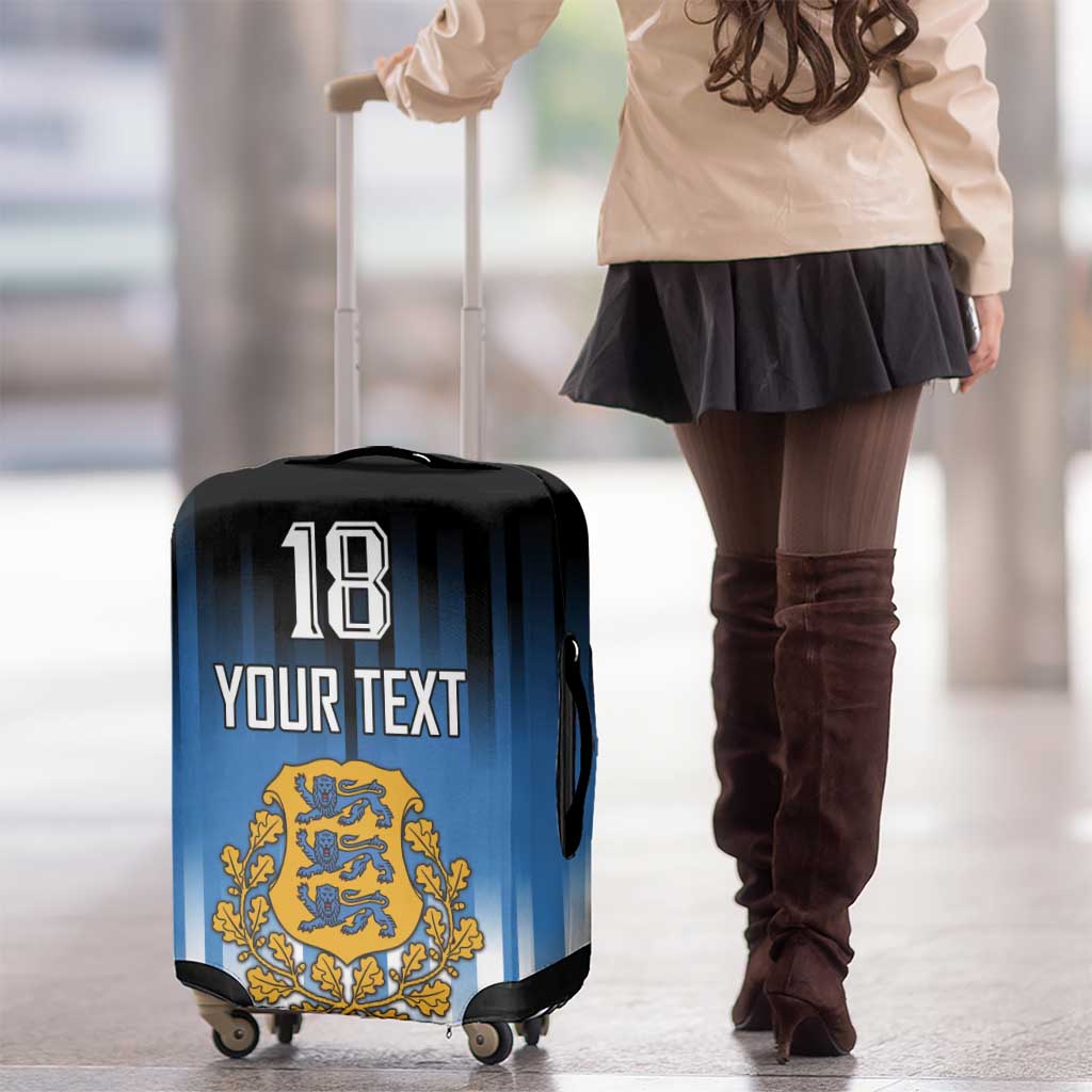 Custom Estonia Football Luggage Cover Come On Kalevipojad LT18