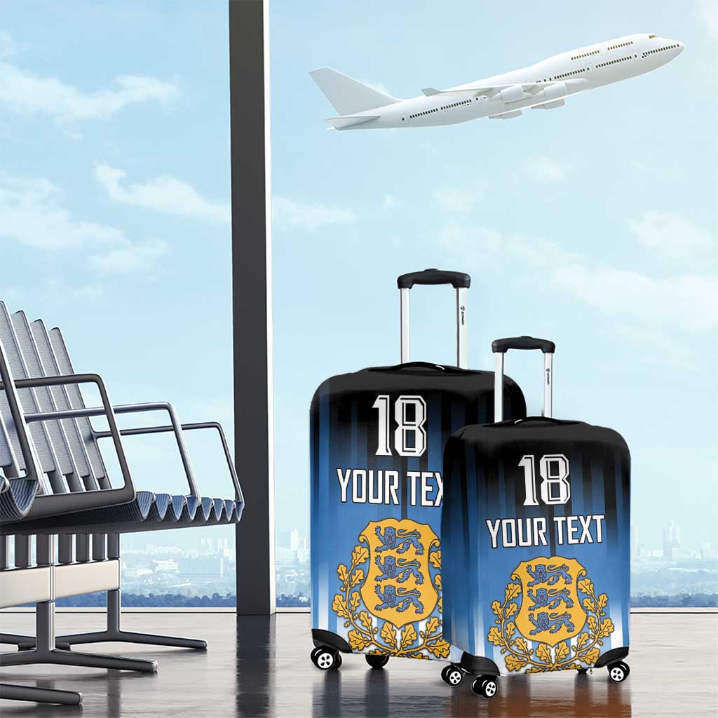 Custom Estonia Football Luggage Cover Come On Kalevipojad LT18