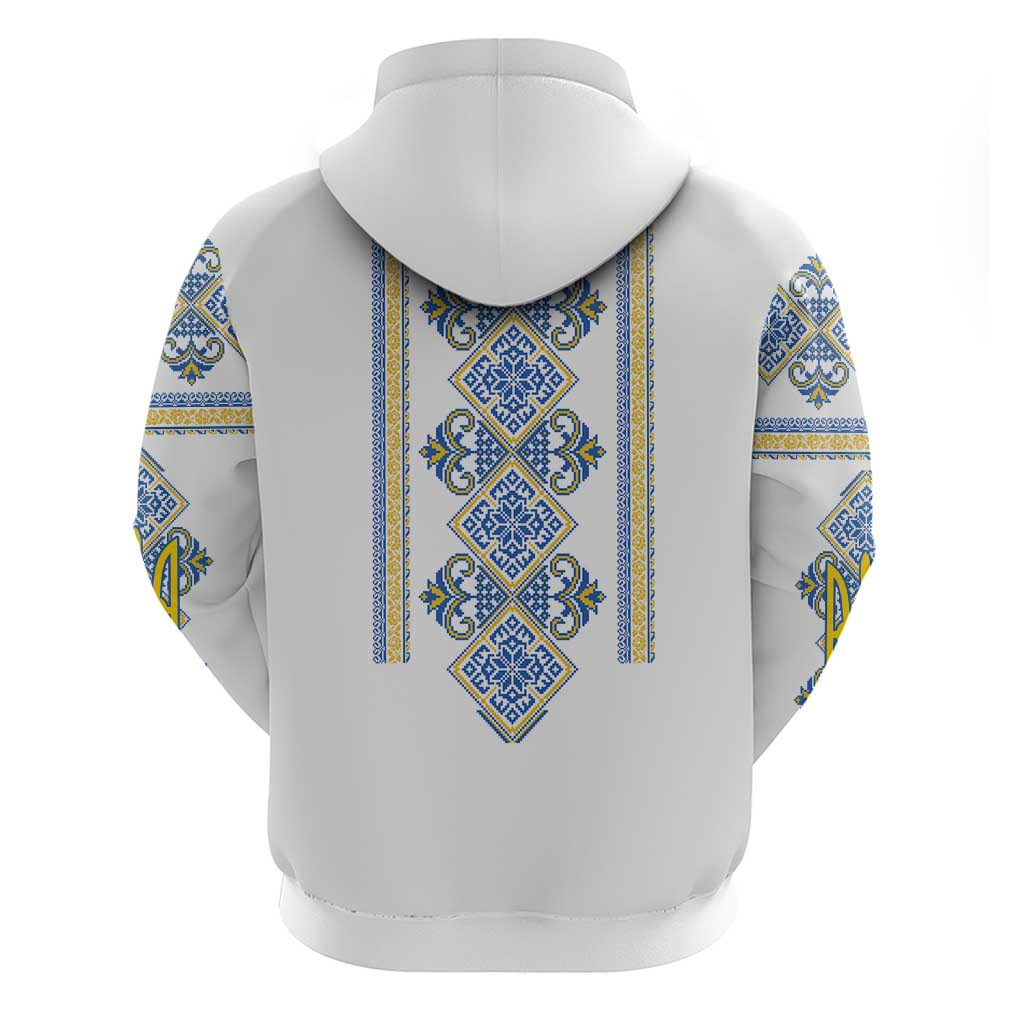 Vyshyvanka Day Hoodie Ukrainian Folk Traditions Pattern White Version LT18