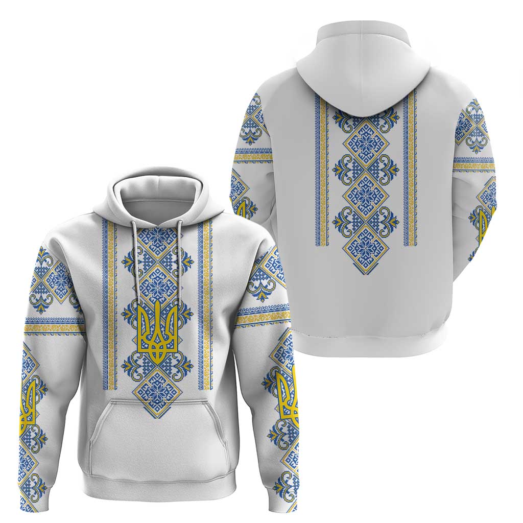 Vyshyvanka Day Hoodie Ukrainian Folk Traditions Pattern White Version LT18