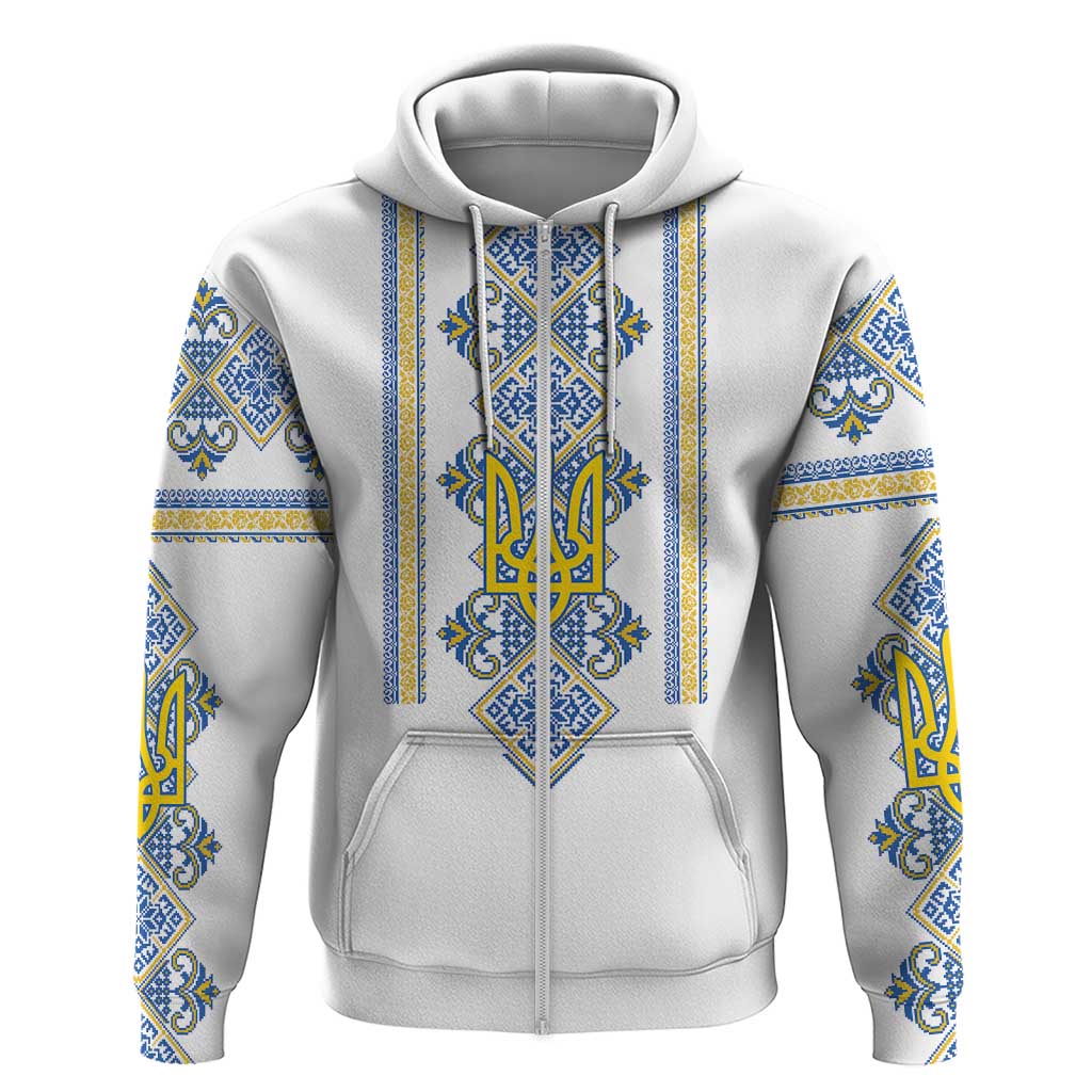 Vyshyvanka Day Hoodie Ukrainian Folk Traditions Pattern White Version LT18