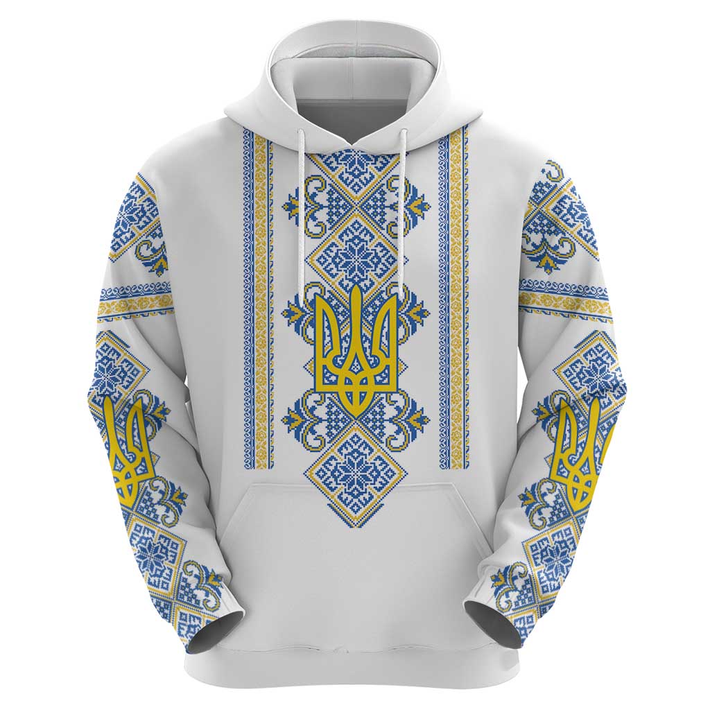 Vyshyvanka Day Hoodie Ukrainian Folk Traditions Pattern White Version LT18