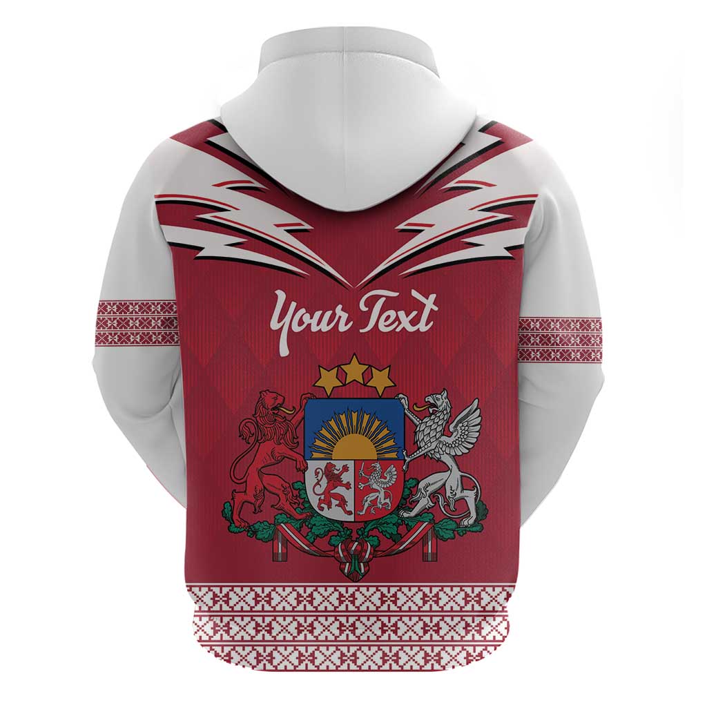 Personalized Latvia Hoodie Latvijas Republika Folk Pattern LT18