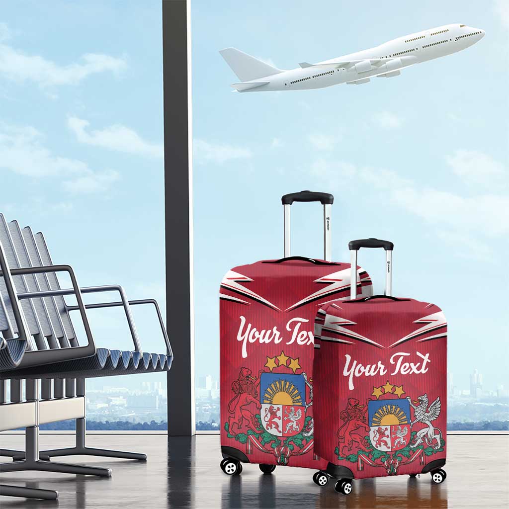 Personalized Latvia Luggage Cover Latvijas Republika Folk Pattern LT18